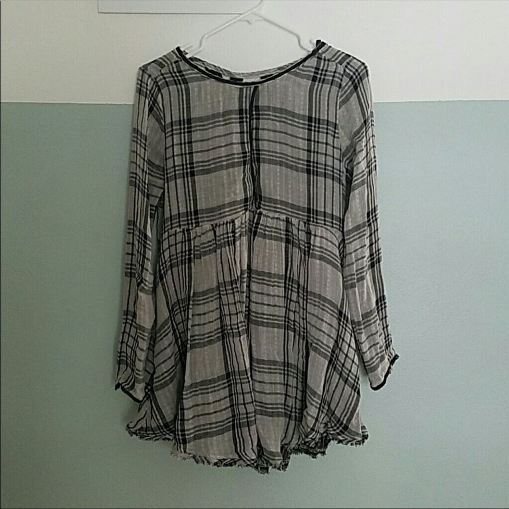 Free people plaid tunic dress